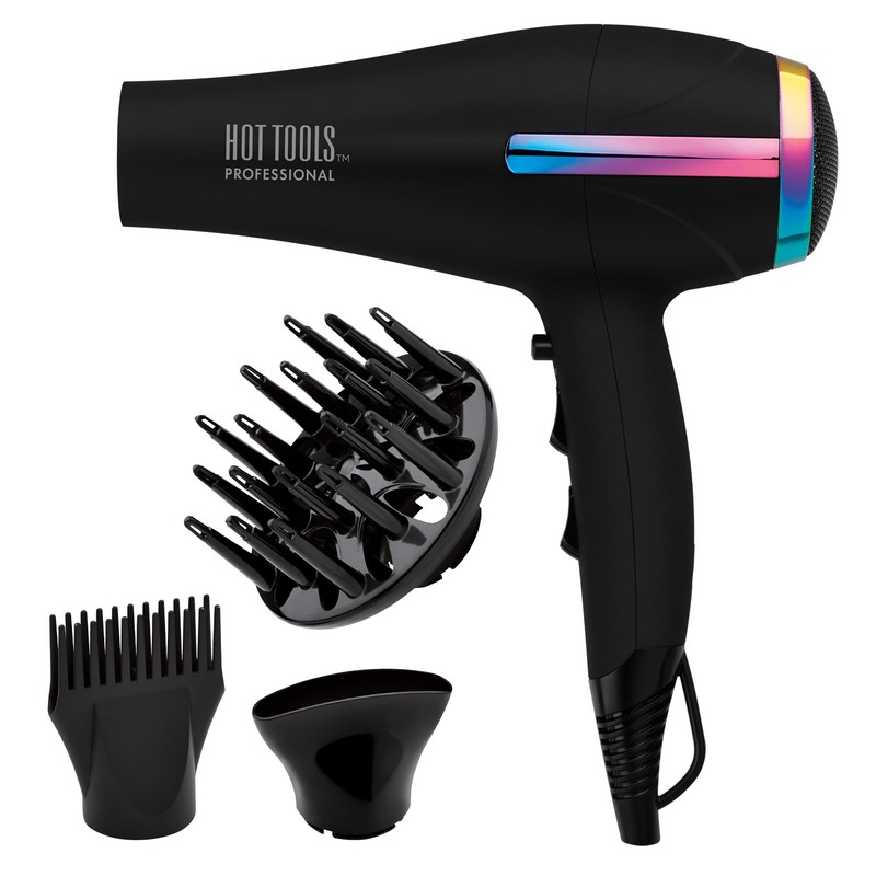 HOT TOOLS Professional Ceramic Rainbow Hair Dryer - Fast Drying