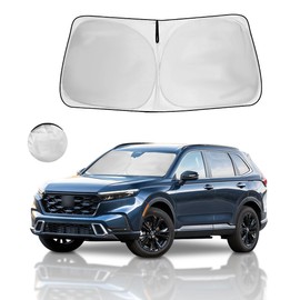 Windshield Sun Shade Front Window Sunshade for 2023 2024 2025 Honda CR-V CRV SUV, LX, EX, EX-L, Sport Hybrid, Touring Accessories Foldable SUV Sun Visor Protector Retractable Shade Blocks UV Rays