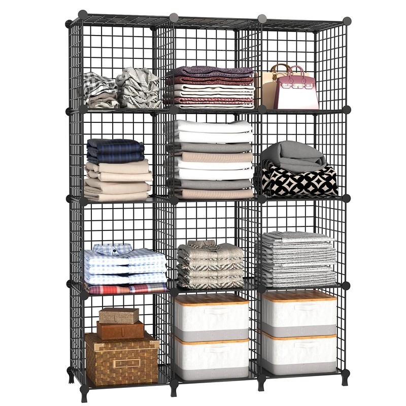 AWTATOS Wire Cube Storage Organizer, Closet Organizers and Storage, Metal