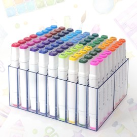Vowcarol Clear Acrylic Marker Organizer, Marker Holder 18 Slot for 72 Markers- 1 Pack