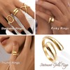 Gold Chunky Rings for Women, 14K Gold Plated Stainless Steel