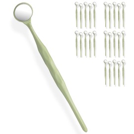 25 Pieces Dental Autoclavable Disposable Mouth Mirror Yellow -ORAL32