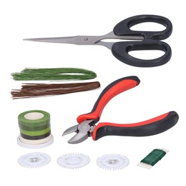 Floral Tool Set, Wire Cutter, Scissors, DIY Flower Arrangement Kit with Stem Line for Artificial Flowers, Home Decorations
