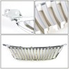 Chrome Badgeless Vertical Style Front Upper Bumper Grille Compatible with