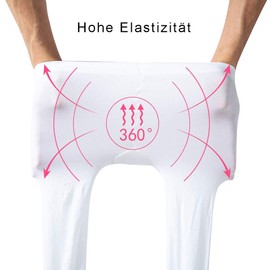 MANZI ballet tights, 3 pairs, 40 denier dance tights with foot part for girls, children and women, white