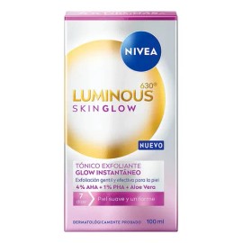 NIVEA Tónico Exfoliante Glow Instantáneo 100 ml: Exfoliación Suave y Efectiva para una Piel Uniforme y Radiante