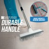 Floor Squeegee Broom Scrubbing Brush with Stiff Brush Bristles and