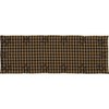VHC Brands Black Star Table Runner Woven 13x36 Country Rustic