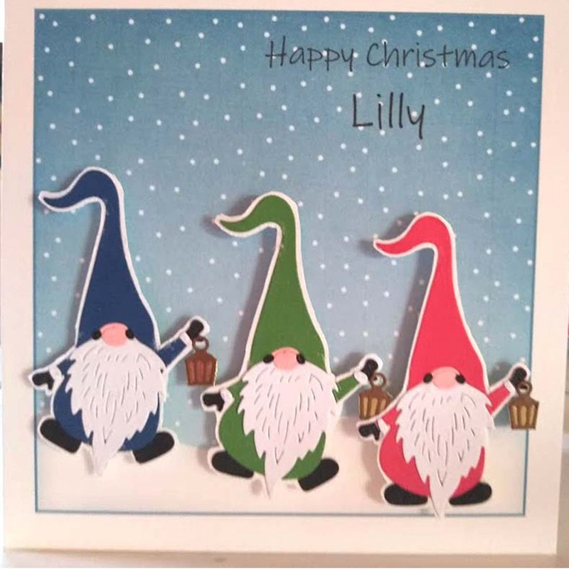 Christmas Santa Claus Metal Die Cuts,Merry Christmas Snata Light Hat