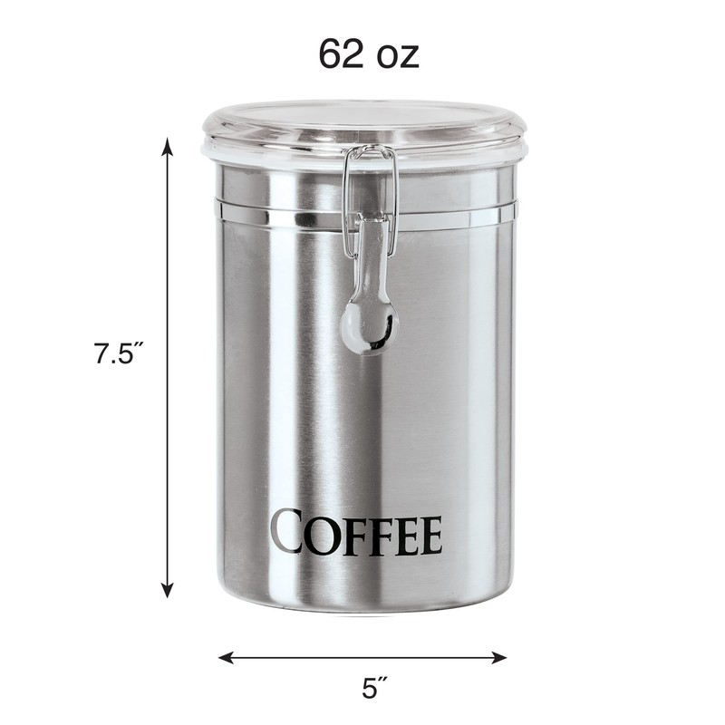 Oggi Stainless Steel Coffee Canister 62 fl oz - Airtight