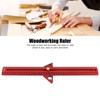 Woodworking T Track Ruler Multifunctional Aluminum Alloy Portable Wood Measuring