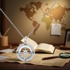 Talonior Compass Necklace for Women Sterling Silver I Would Be