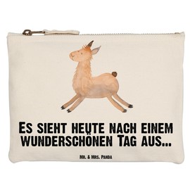 Mr. & Mrs. Panda Lama Jumping Cosmetics Bag Large White