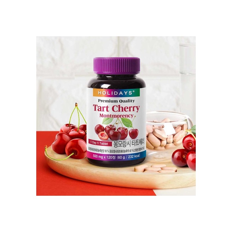 Holidays Montmorency Tart Cherry 120 Tablets, 3 Bottles (Total 12-Month