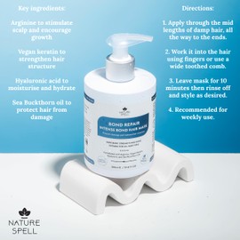 Nature Spell Bond Repair Hair Mask 300ml - Prevents Damage & Restores Hair Structure - Suitable For All Hair Types