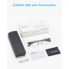 ANRRI Blue Light Glasses Men Half Round Rectangle Metal Frame