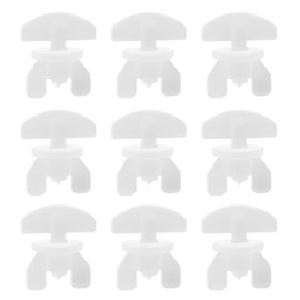 Micro Traders 40pcs Curtain Rail Stoppers Curtain Track Glider Plastic Drapery Rail Sliding Glider Curtain Fasteners for Curtain Rails Curtain Replacement Accessories White