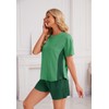YAHESHION Women's Cozy Pjs Set Green Summer Pajama Set with