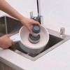 Kitchen cleaner sponge with Soap Dispenser and Easy Fill Design.