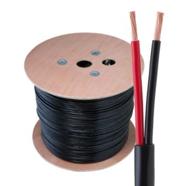 CableMaestro 100ft Speaker Wire 12AWG 2 Conductor – Indoor/Outdoor Stranded CCA (Copper Clad Aluminum), CL2 Rated, PVC + PE Double Jacket, Direct Burial and UV Resistant Bulk Audio Cable