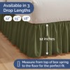 Bedskirt Twin Size Ruffle - 12 inch Drop Dust Ruffle