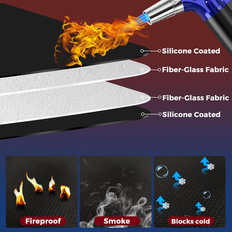 NABOWAN Magnetic Fireplace Cover Easy Install - Indoor Fireplace Blanket