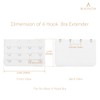 BEADNOVA Bra Extension 4 Hook Bra Back Extender for Plus