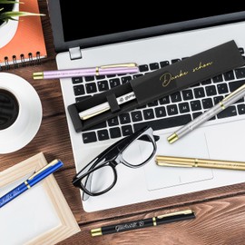 Tenare Set of 6 Thank You Gifts Inspirational Ballpoint Pens with Gift Boxes Motivation Pens Thank You Gift for Colleagues Employees Customers Teacher Nurse Doctor (Multi-Colour)