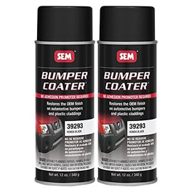 SEM Bumper Coater Aerosol | Plastic Refreshing Car Paint for Automotive Bumpers and Plastic Cladding, No Adhesion Promoter or Primer Required | 2-Pack |