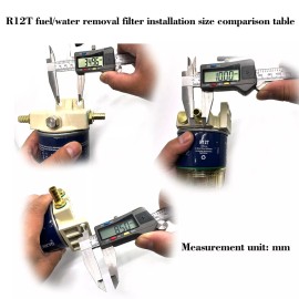 HENKYO R12T Fuel Filter Water Separator Complete Kit For Gas & Diesel Engines