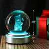 Goutangen 3D Cat Lover Gifts for Women Crystal Ball Cat