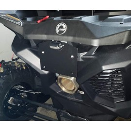 iJDMTOY Steel Built License Plate Holder Bracket w/Xenon White LED Tag Light, Compatible with Polaris RZR Ranger Can-Am Maverick X3 Kawasaki Mule Pioneer ATV UTV Dirty Bike Snowmobile