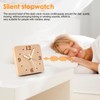 ZONJIE Wood Desk Clock - Silent Non Ticking Silent Clock,