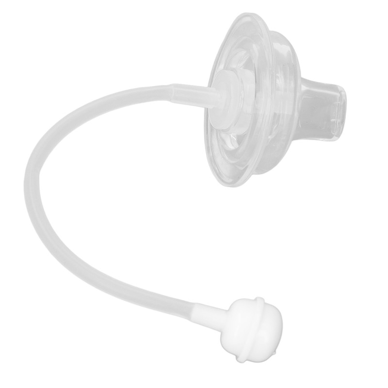 Bottle Nipple with Weighted Straw Duckbill Spout Transparent Soft Silicone