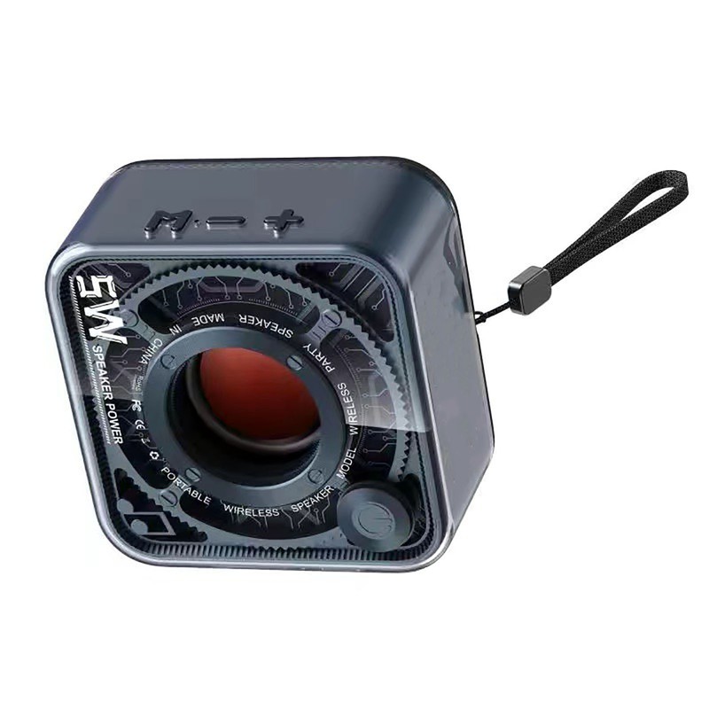 Portable Wireless Bluetooth Speaker 5W Transparent Mechanical Armor Style Small