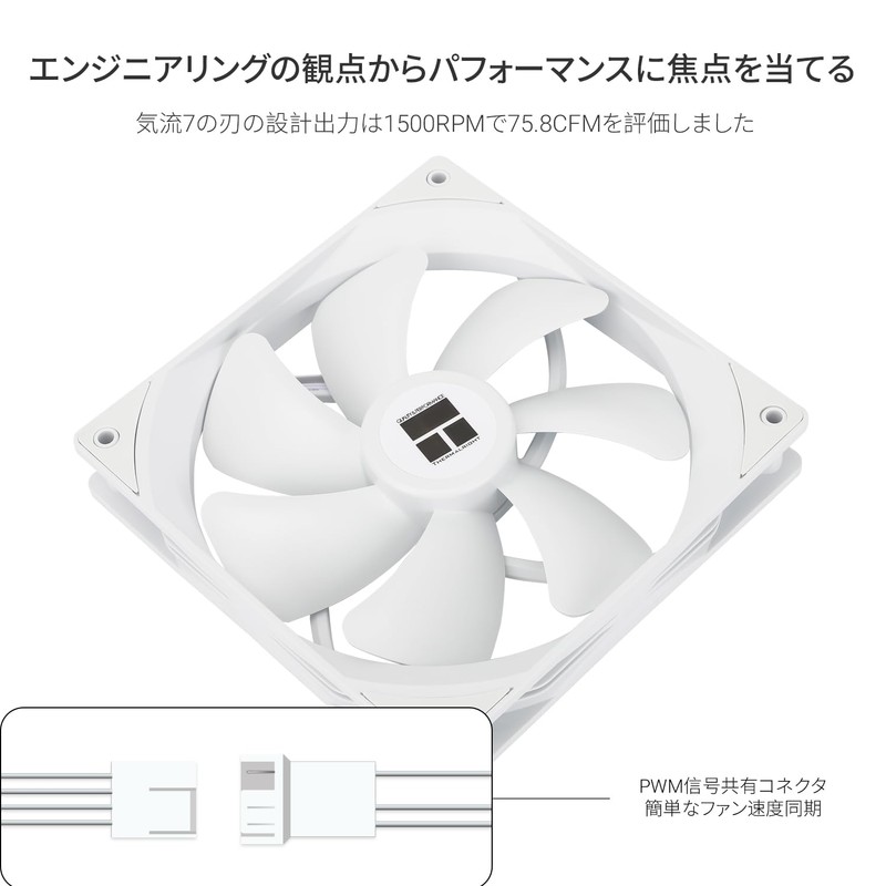 Thermalright TL-C14CW CPU Case Fan 140mm, PWM Fan Silent Computer