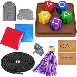 oyeftp Gonggi Korean Game, Korean Folk Game Set (Korean Traditional Play Game)- Jebi chagi, Gong-gi, Biseokchigi, Paeng-y, DDAKJI, Family Travel Games, Gifts for Friend
