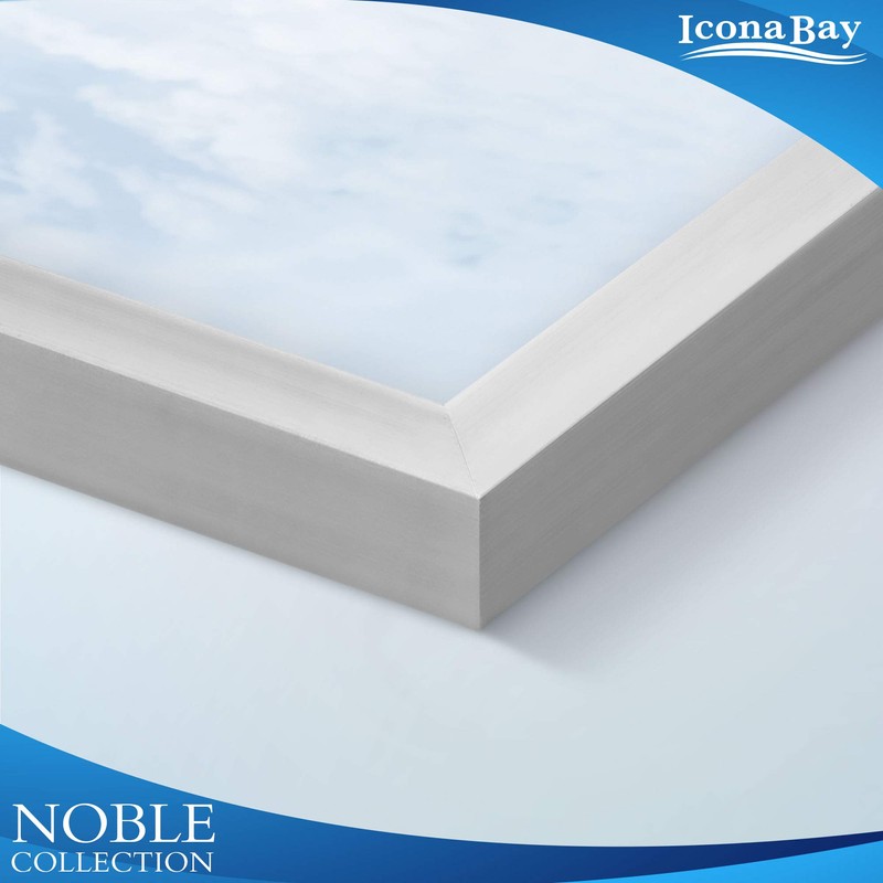 Icona Bay 5x7 Picture Frames (Silver, 6 Pack), Modern Professional