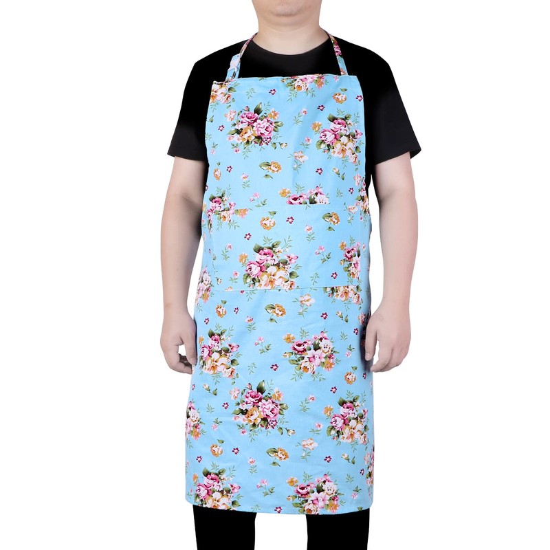 LOLOMLO Oversize Canvas Cotton Apron, Extra Large Aprons with Long