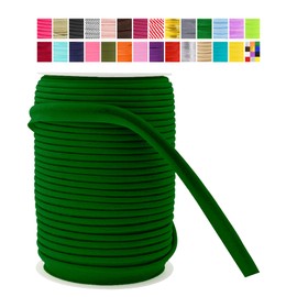 Mandala Crafts Maxi cinta de bies de color verde oscuro con cordón de soldadura, ribete de tapicería de 1/2 pulgada para costura, cojines, fundas y decoración de bricolaje, ribete de cordón labial de