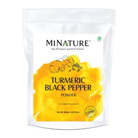 Mi Nature Turmeric Powder with Black Pepper, 454g (16oz)| Pure Curcuma Longa & Piper Nigrum| Traditional Superfood for Cooking and Natural Wellness Support