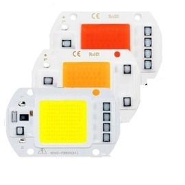Jiaxu Lighting, Pack of 1, DIY LED COB Chip Diode AC110V 10W/20W/30W/50W, Full Spectrum Grow Plant Light Smart IC No Need Driver Household Bulbs(Warm White,110V 20w)