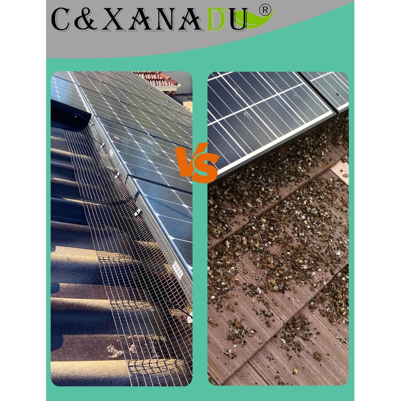 C&Xanadu 50 Pcs Solar Panel Roof Mesh Clips,Wire Mesh Clips,304
