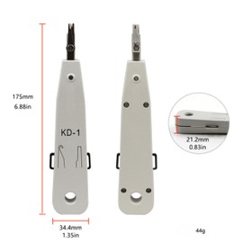 Inbrackets Punch Down Tool Professional Ethernet Punchdown Tool for RJ45 Socket Cat5 Cat6 Cat7 & Telephone Cable Impact Terminal Insertion Tools with Wire Stripper