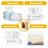 CRAKTH Bamboo Wipes Dispenser Wall Mount, Wipe Box Holder for