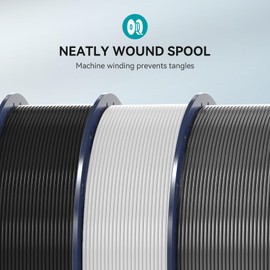 PETG Filament 1.75mm - 1kg(2.2lbs) Elite 3D Printer Filament, 1.75mm Dimensional Accuracy +/- 0.02mm, Transparent