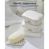PEISAINOX Travel Soap Case with Lid,Leakproof Soap Holder with Drainage