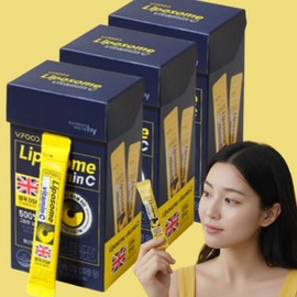 Korea Yakult (3 months supply) Korea Yakult V Food Liposomal Vitamin C 30 sachets / (3개월분) 한국야쿠르트 브이푸드 리포좀 비타민C 30포 X 3개 고함량 항산화작용 영국산