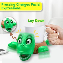 DONGTATA Turtle Coaster, Turtle Cup Holder for For Office Party Birthday or Holiday, Turtle Coaster Drink Coasters, Turtle Coaster Drink Coasters, Turtle Mats with Funny Expression Hexagon