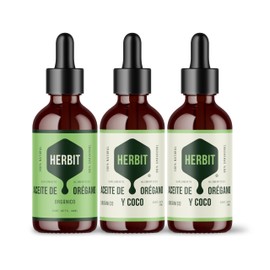 Kit 3 Aceites de Orégano Orgánico 80% Carvacrol – Frasco 30 ml con Gotero (30 ml, Orégano - 2 Coco y 1 Oliva)